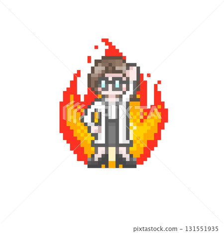 一位身穿白大褂的女士揮舞著圓點拳頭 一位身穿白大褂的女士揮舞著圓點拳頭 131551935