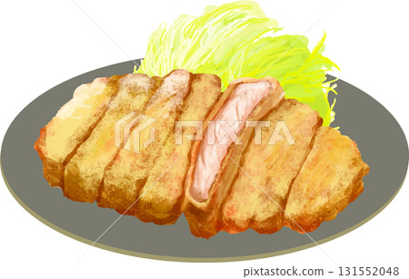 Hand-drawn style _ pork cutlet Hand-drawn style _ pork cutlet 131552048
