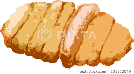 Hand-drawn style _ pork cutlet 131552049