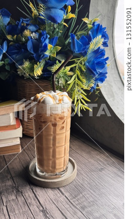 Iced Macchiato Coffee in a Glass Iced Macchiato Coffee in a Glass 131552091