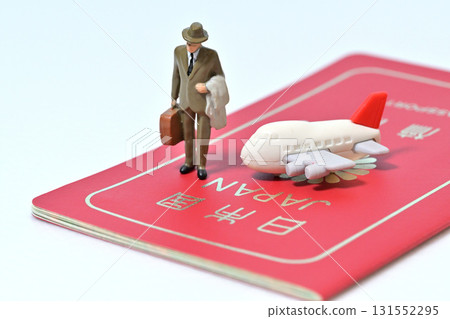 Businessman and plane 131552295
