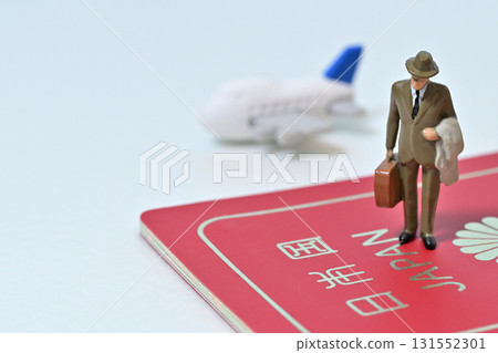 Businessman and plane Businessman and plane 131552301