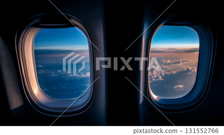 從飛機上欣賞日落 從飛機上欣賞日落 131552766