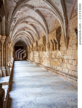 Interior of Poblet cloister, Spain Interior of Poblet cloister, Spain 131553080
