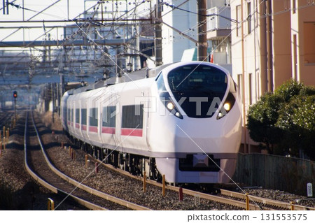 Scenery of the Joban Line (between Shin-Matsudo Station and Mabashi Station) E657 Series Limited Express Hitachi 131553575