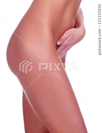 Slim woman's body, isolated on white background Slim woman's body, isolated on white background 131555050