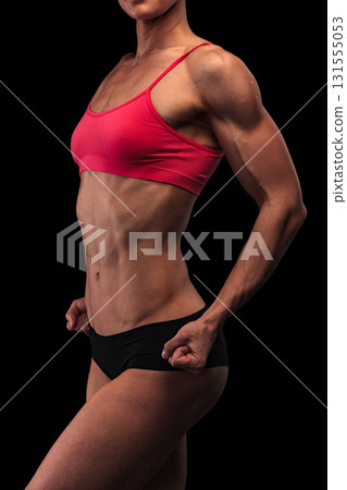 young woman with sporty body young woman with sporty body 131555053