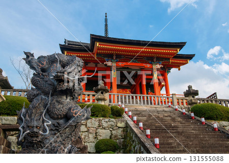 Dragon statue or Seiryuu of Kiyomizu-dera temple in fall, Kyoto Dragon statue or Seiryuu of Kiyomizu-dera temple in fall, Kyoto 131555088