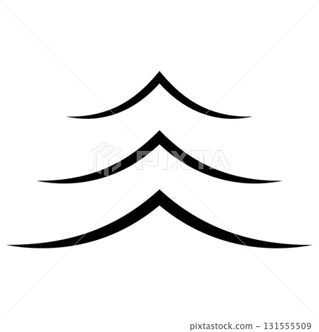 pagoda roof icon for architecture, culture, and abstract design pagoda roof icon for architecture, culture, and abstract design 131555509