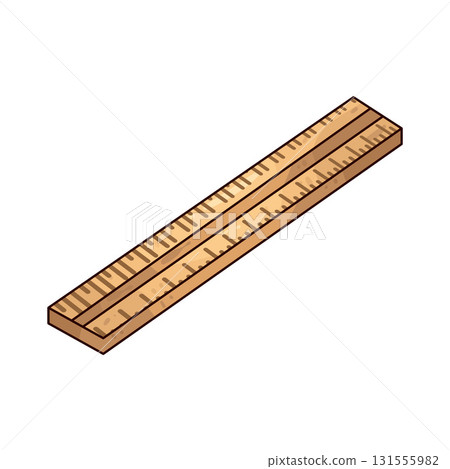 illustration of Wooden Ruler illustration of Wooden Ruler 131555982