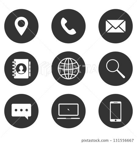 Set of Website icon vector. Communication icon symbol Set of Website icon vector. Communication icon symbol 131556667