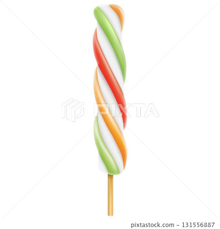 Frozen Popsicles isolated on white background. Frozen juice. Realistic 3D vector Frozen Popsicles isolated on white background. Frozen juice. Realistic 3D vector 131556887