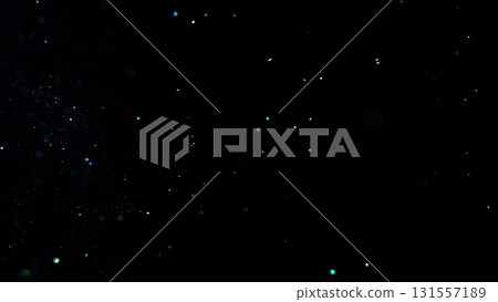 Freeze Motion Shot of Color Glitter Background Isolated on Black 131557189