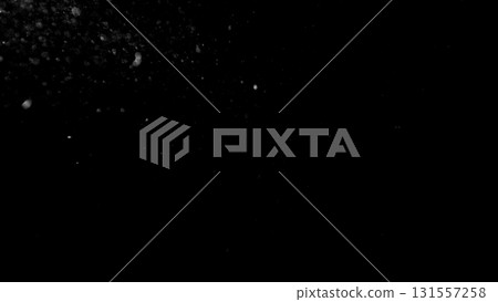 Freeze motion of dust particles flying , isolated on black background Freeze motion of dust particles flying , isolated on black background 131557258