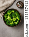 Fresh Steamed Broccoli in Bowl 131557412