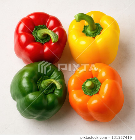 Fresh colorful bell peppers assortment 131557419