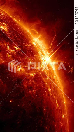 背景素材_太陽耀斑 131557454