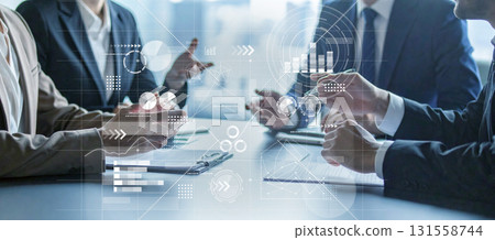 A corporate meeting to discuss and promote DX implementation and digital transformation 131558744