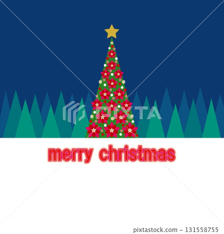 Merry Christmas Merry Christmas Christmas tree Christmas poinsettia 131558755