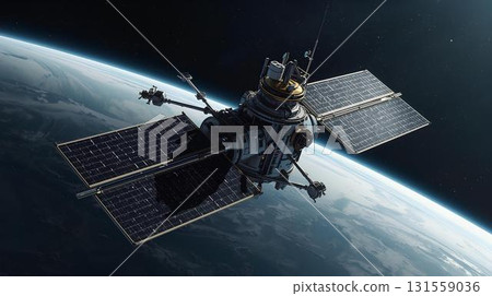 背景材料:衛星和地球的圖像 背景材料:衛星和地球的圖像 131559036