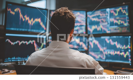 serious trader watching volatile candlestick patterns serious trader watching volatile candlestick patterns 131559443