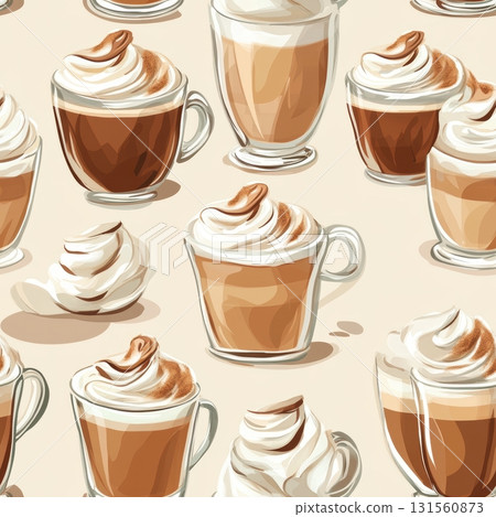 Elegant Coffee Seamless Pattern for Vector Art Design Elegant Coffee Seamless Pattern for Vector Art Design 131560873