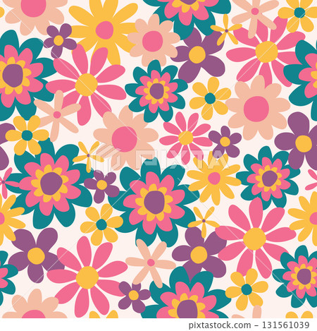 vivid floral pattern 131561039
