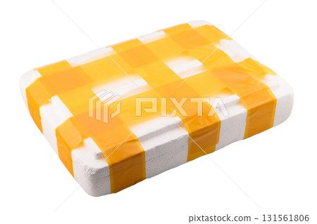 Mailing foam container for packaging and shipping fragile goods, shipping concept 131561806