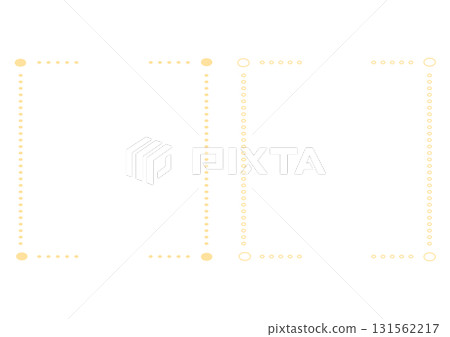 Yellow dotted line square frame set Yellow dotted line square frame set 131562217