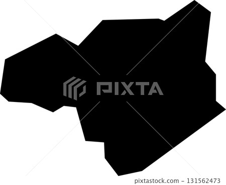 Simple map of Tokushima prefecture (black) 131562473