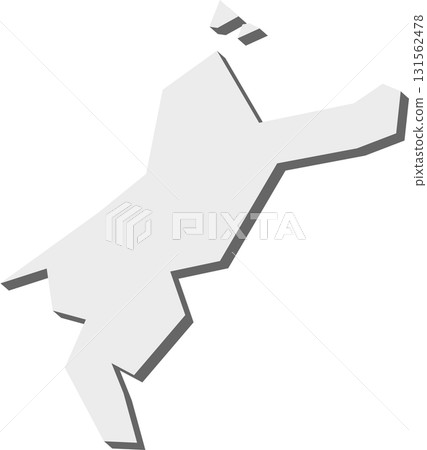 Simple map of Ehime Prefecture (white) 131562478