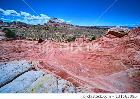 Swirling Sandstone Formations and Desert Wilderness at White Pocket Marble Canyon Swirling Sandstone Formations and Desert Wilderness at White Pocket Marble Canyon 131563080
