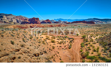 Aerial Red Rock Formations and Desert Landscape Gold Butte National Monument Aerial Red Rock Formations and Desert Landscape Gold Butte National Monument 131563131