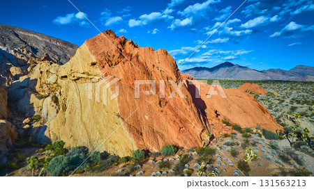 Aerial Colorful Sandstone Formations and Desert Landscape Whitney Pocket Nevada Aerial Colorful Sandstone Formations and Desert Landscape Whitney Pocket Nevada 131563213
