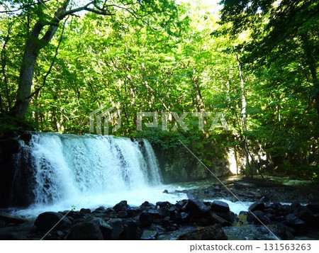 Choshi Otaki Falls surrounded by fresh greenery Choshi Otaki Falls surrounded by fresh greenery 131563263