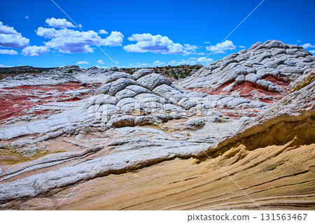 White Pocket Rounded Rock Formations and Layered Desert Landscape Marble Canyon White Pocket Rounded Rock Formations and Layered Desert Landscape Marble Canyon 131563467