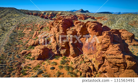 Aerial Red Rock Formations and Desert Landscape Whitney Pocket Gold Butte Aerial Red Rock Formations and Desert Landscape Whitney Pocket Gold Butte 131563491