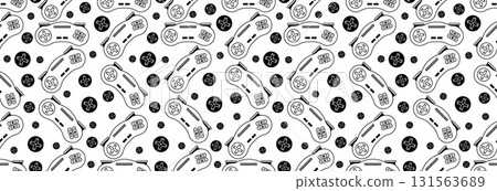 Seamless game controller banner. Seamless game controller banner. 131563689