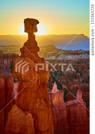Thor's Hammer Hoodoo at Sunrise in Bryce Canyon National Park Utah Thor's Hammer Hoodoo at Sunrise in Bryce Canyon National Park Utah 131563728