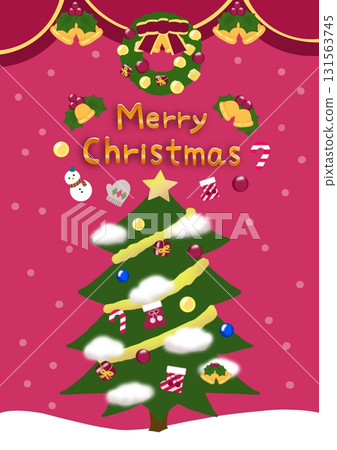 可愛的聖誕節插畫素材 131563745