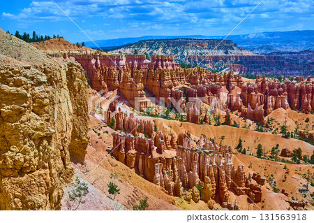 Bryce Canyon Hoodoos and Cliffs at Sunset Point Utah Panoramic View 131563918