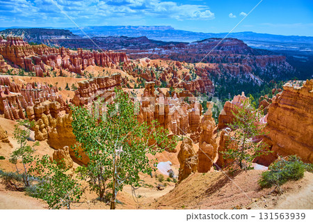 Bryce Canyon Hoodoo Formations with Thor's Hammer and Pine Trees at Sunset Point 131563939