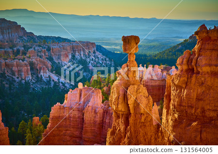 Thor's Hammer Hoodoo at Sunrise in Bryce Canyon National Park Utah from Sunset Point Thor's Hammer Hoodoo at Sunrise in Bryce Canyon National Park Utah from Sunset Point 131564005