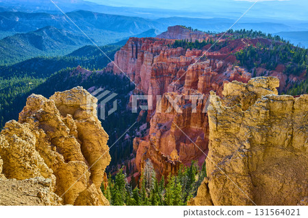Bryce Canyon Hoodoo Formations and Pine Forests Scenic Vista Utah 131564021