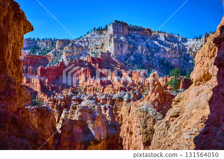 Bryce Canyon National Park Hoodoos and Rocky Formations Under Blue Sky Bryce Canyon National Park Hoodoos and Rocky Formations Under Blue Sky 131564050