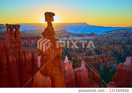 Thor's Hammer Hoodoo at Sunrise Bryce Canyon National Park Utah Golden Hour Landscape Thor's Hammer Hoodoo at Sunrise Bryce Canyon National Park Utah Golden Hour Landscape 131564088