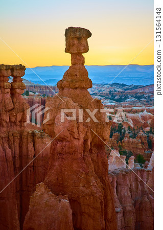 Thor's Hammer Hoodoo at Sunrise in Bryce Canyon National Park Utah Golden Hour Thor's Hammer Hoodoo at Sunrise in Bryce Canyon National Park Utah Golden Hour 131564148