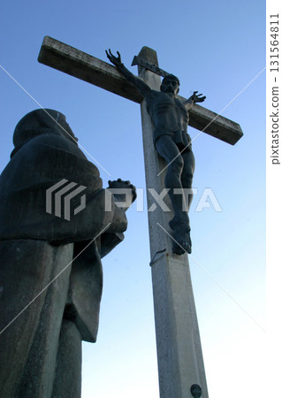 12th Stations of the Cross, Jesus dies on the cross, Basilica of the Assumption of Virgin Mary in Marija Bistrica, Croatia 131564811