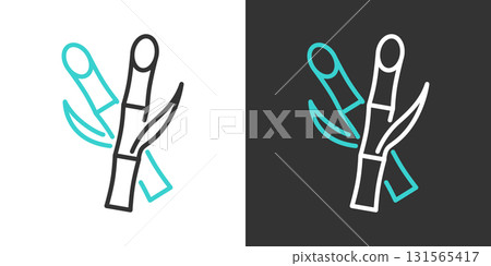 甘蔗雙色線圖標 131565417