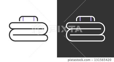 Futon two-color line icon 131565420